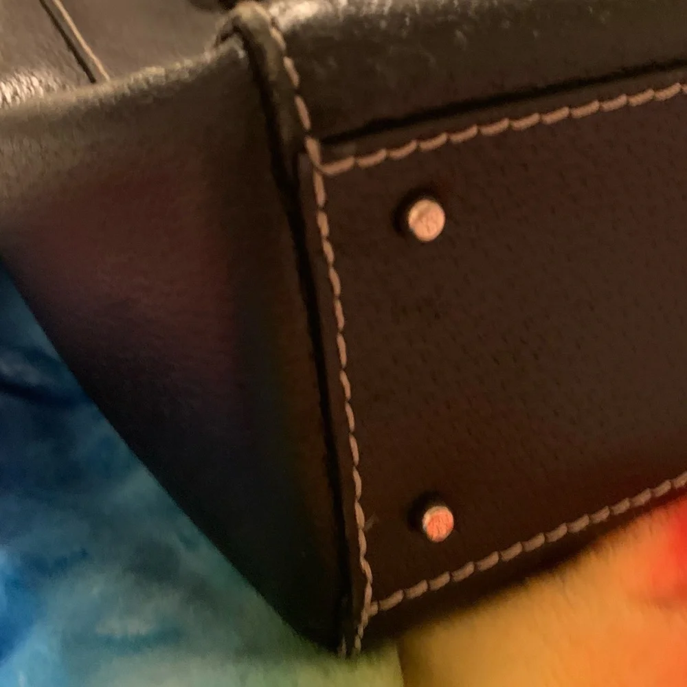 KATE SPADE  Vintage Leather Tote  - Black EUC - Picture 9 of 15